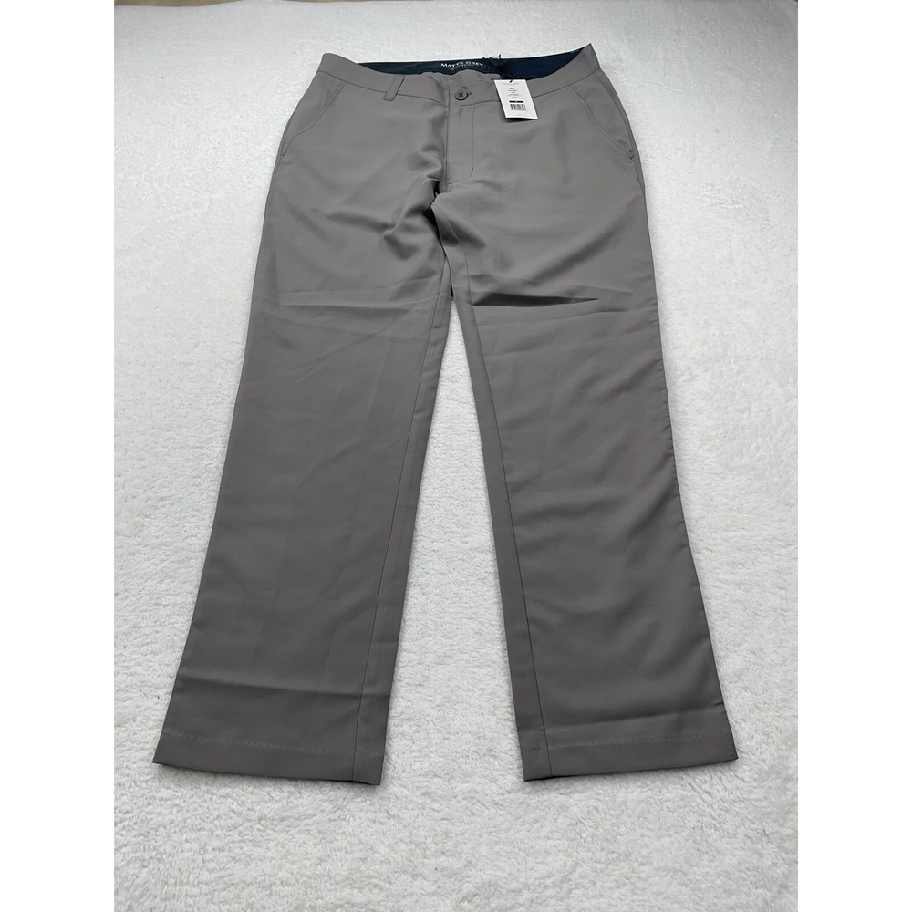 NEW Matte‎ Grey Wayfarer Pants Mens 34x30 Gray Lightweight Golf Chino SP4-8